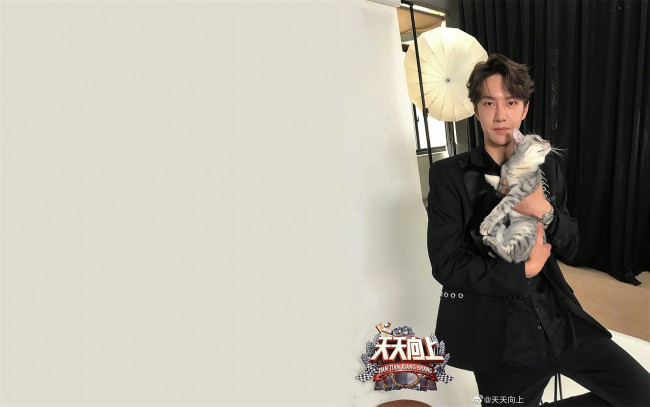 Обои картинки фото мужчины, wang yi bo, актер, костюм, кот