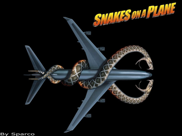 Обои картинки фото snakes, on, plane, кино, фильмы