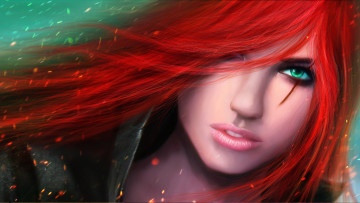 Картинка видео+игры league+of+legends взгляд портрет лицо рыжая