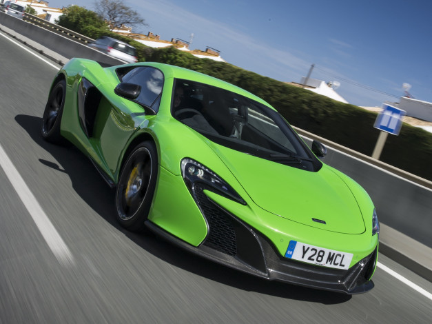 Обои картинки фото автомобили, mclaren, 650s, uk-spec, 2014г, зеленый