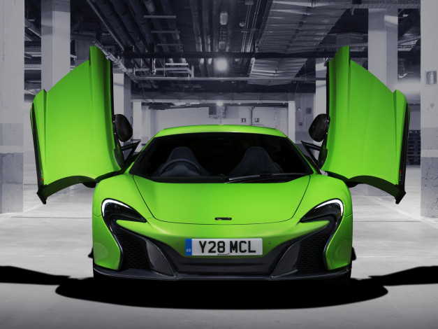 Обои картинки фото автомобили, mclaren, 650s, uk-spec, 2014г, зеленый