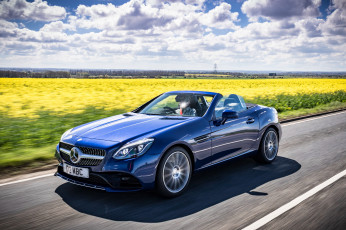 обоя автомобили, mercedes-benz, r172, uk-spec, line, amg, slc, 300, 2016г