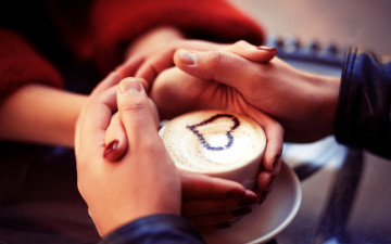 Картинка разное руки рисунок влюбленные сердечко кофе