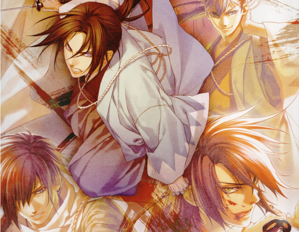 Обои картинки фото аниме, hakuoki, парни