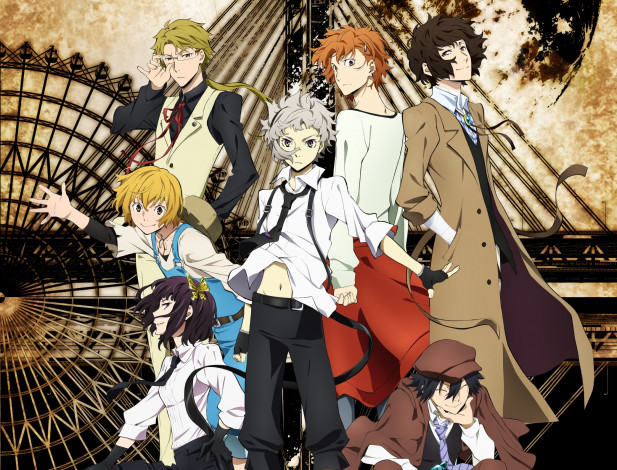 Обои картинки фото аниме, bungou stray dogs, bungou, stray, dogs, парни