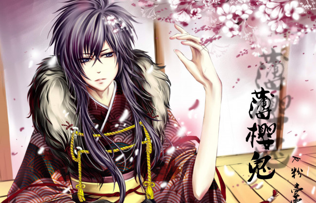 Обои картинки фото аниме, hakuoki, парень