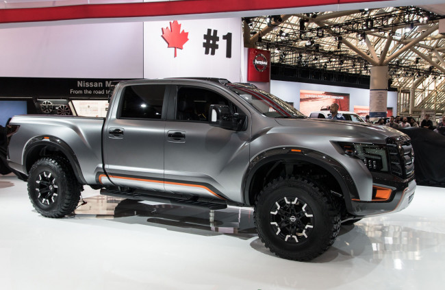 Обои картинки фото nissan titan xd warrior concept 2016, автомобили, выставки и уличные фото, внедорожник, nissan, автосалон, выставка, джип, 2016, concept, warrior, xd, titan