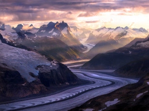 Картинка природа айсберги+и+ледники дорога горы