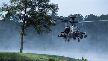 Картинка ah+64+apache авиация вертолёты mc donnell douglas apache ah-64 ударный вертолет армия сша природа
