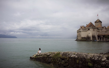обоя chateau de chillon, switzerland, города, шильонский замок , швейцария, chateau, de, chillon