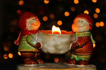 Картинка праздничные новогодние свечи свет свеча фигурки