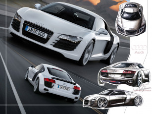 Картинка r8 автомобили audi