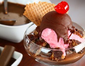Картинка еда мороженое +десерты шоколад ыишня