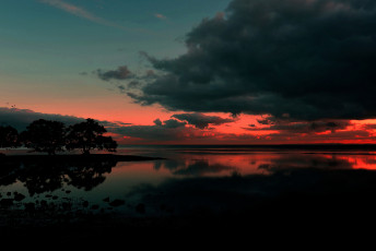 Картинка природа реки озера восход австралия nudgee beach