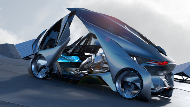 Обои картинки фото chevrolet fnr concept 2015, автомобили, 3д, графика, 2015, concept, chevrolet, fnr