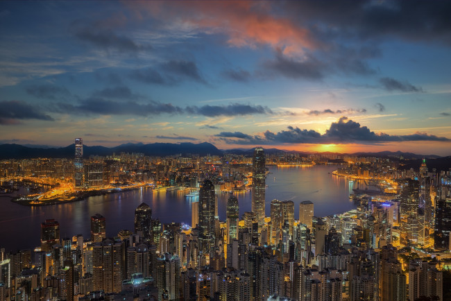 Обои картинки фото hong kong city, города, гонконг , китай, деловой, центр