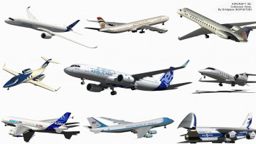 Картинка авиация 3д рисованые v-graphic полет самолеты