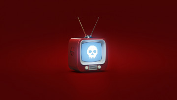 Картинка рисованное минимализм александр овчаренко телевизор фон evil tv арт красный