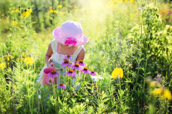 Картинка разное дети девочка шляпа цветы