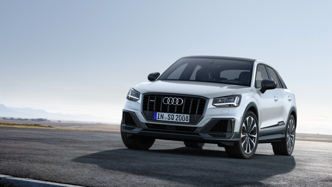 Обои картинки фото audi sq2 2019, автомобили, audi, белый, дорога