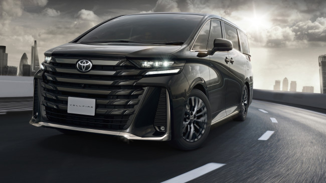 Обои картинки фото toyota vellfire z premier 2023, автомобили, toyota, тойота, веллфайр, минивэн, черный, vellfire, z