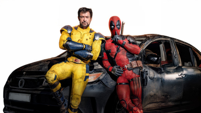 Обои картинки фото deadpool & wolverine  ,  2024 , кино фильмы, deadpool & wolverine, дэдпул, и, росомаха, 2024, фантастика, боевик, комедия, райан, рейнольдс, deadpool3, рeжиссeр, shawn, levy, хью, джекман