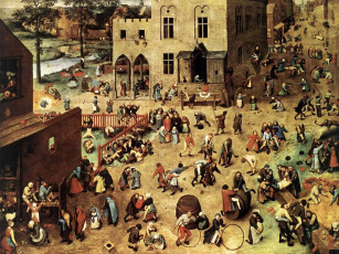 обоя pieter, bruegel, игры, детей, рисованные