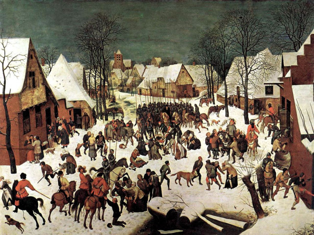 Обои картинки фото pieter, bruegel, избиение, младенцев, рисованные