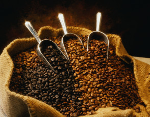 Картинка еда кофе кофейные зёрна аромат зерна мешок