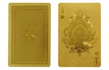 Картинка золотые игральные карты разное настольные игры азартные туз золотой