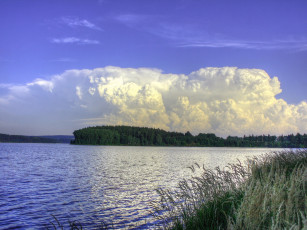 Картинка природа реки озера озеро облака