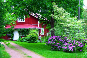 обоя arboretum, mustila, finland, разное, сооружения, постройки, финляндия, ботанический, сад