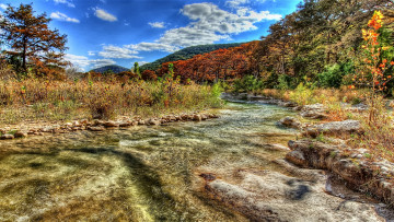 Картинка mountain stream природа реки озера горы река трава