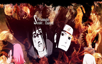 обоя аниме, naruto, саске, сакура, sakura, sasuke