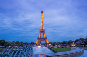 Картинка города париж+ франция башня