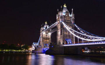 Картинка tower+bridge города лондон+ великобритания мост река