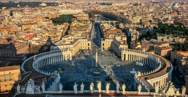 Обои картинки фото vatican city, города, рим,  ватикан , италия, панорама