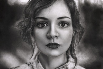 Картинка рисованное люди девушка фон взгляд