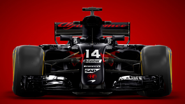 Обои картинки фото автомобили, formula 1, черный, болид, красный, фон