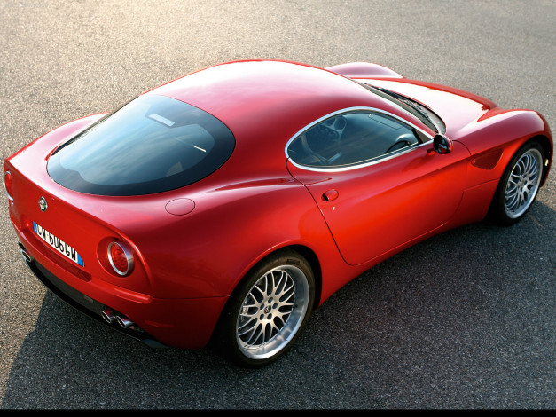 Обои картинки фото alfa, romeo, 8c, competizione, 2007, автомобили