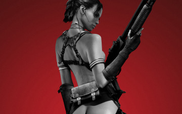 обоя sheva, resident, evil, red, видео, игры