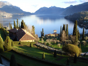 Картинка lake como города пейзажи комо италия