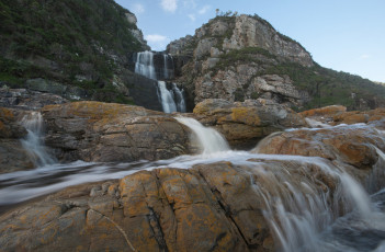 Картинка природа водопады горы вода камни