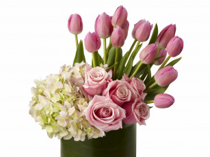 Картинка цветы букеты композиции букет розы тюльпаны