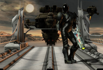 Картинка 3д графика fantasy фантазия оружие доспехи воин