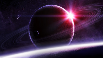 Картинка rings космос арт планеты солнце кольцо