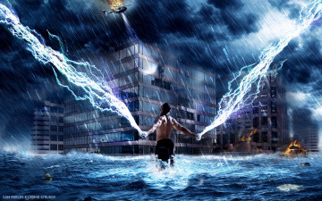Картинка lightening man разное компьютерный дизайн здания молнии человек вода