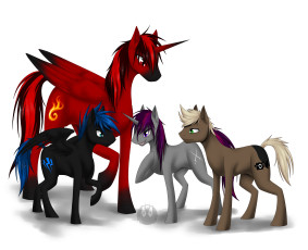 Картинка рисованные животные сказочные мифические единороги лошадки