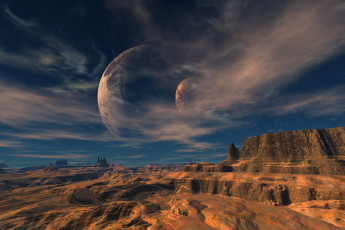 Картинка 3д графика atmosphere mood атмосфера настроения горы планеты облака