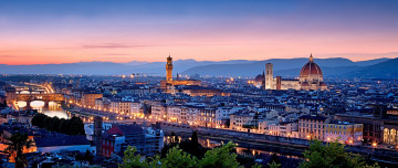 Картинка города флоренция италия вечер